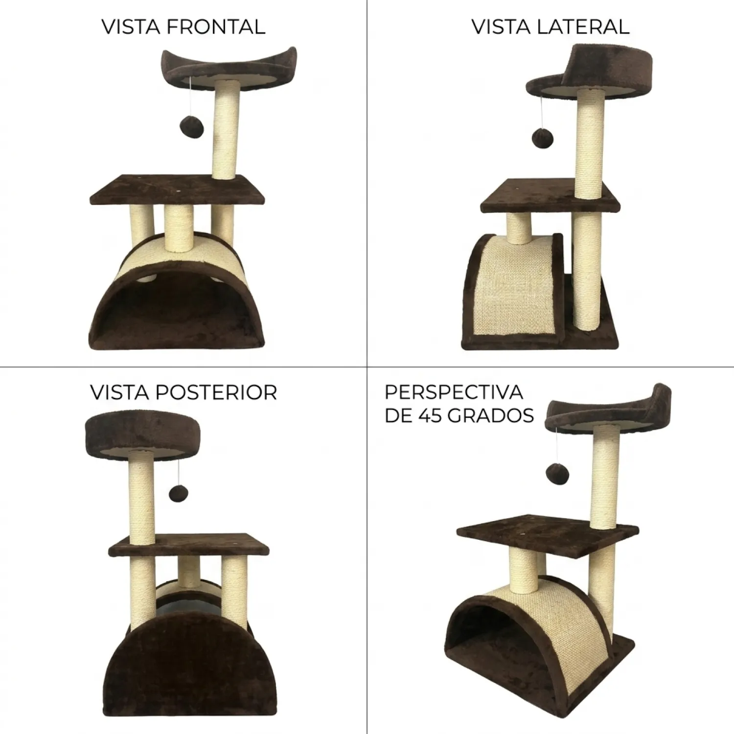 Rascador Árbol para Gatos Desarmable Arco y Sofa 4