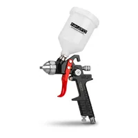 Pistola para Pintar de Gravedad Aerógrafo 600ml Cuerpo de Aluminio Vaso Plástico