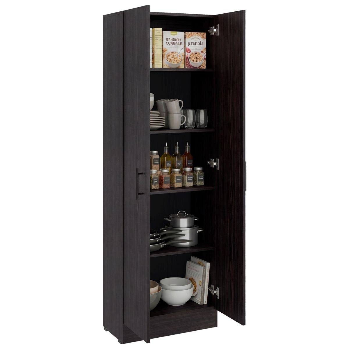 RTA - Mueble Alacena Tommy 170x55x30cm RTA Chocolate Oscuro