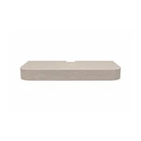 Repisa Flotante Resistente Curva 39.5x24.5x4 cm Gris Claro