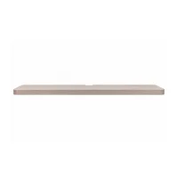 Repisa Flotante Resistente Curva 119.5x24.5x4 cm Gris Claro