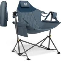 Sillas Plegable de Camping de Acero Azul Tipo Hamaca Timber Ridge