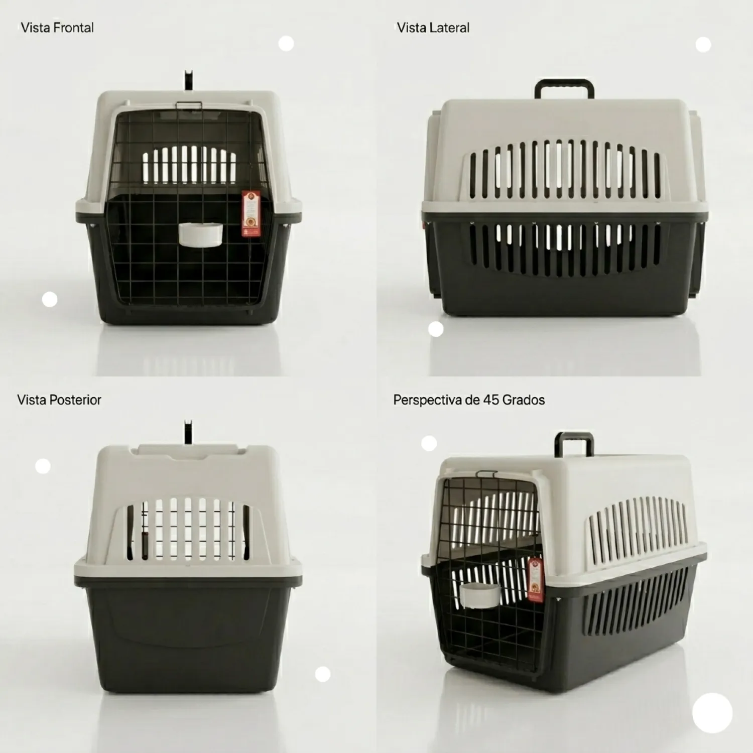 Guacal Cargador Plástico para Viajes Perros N 5 3