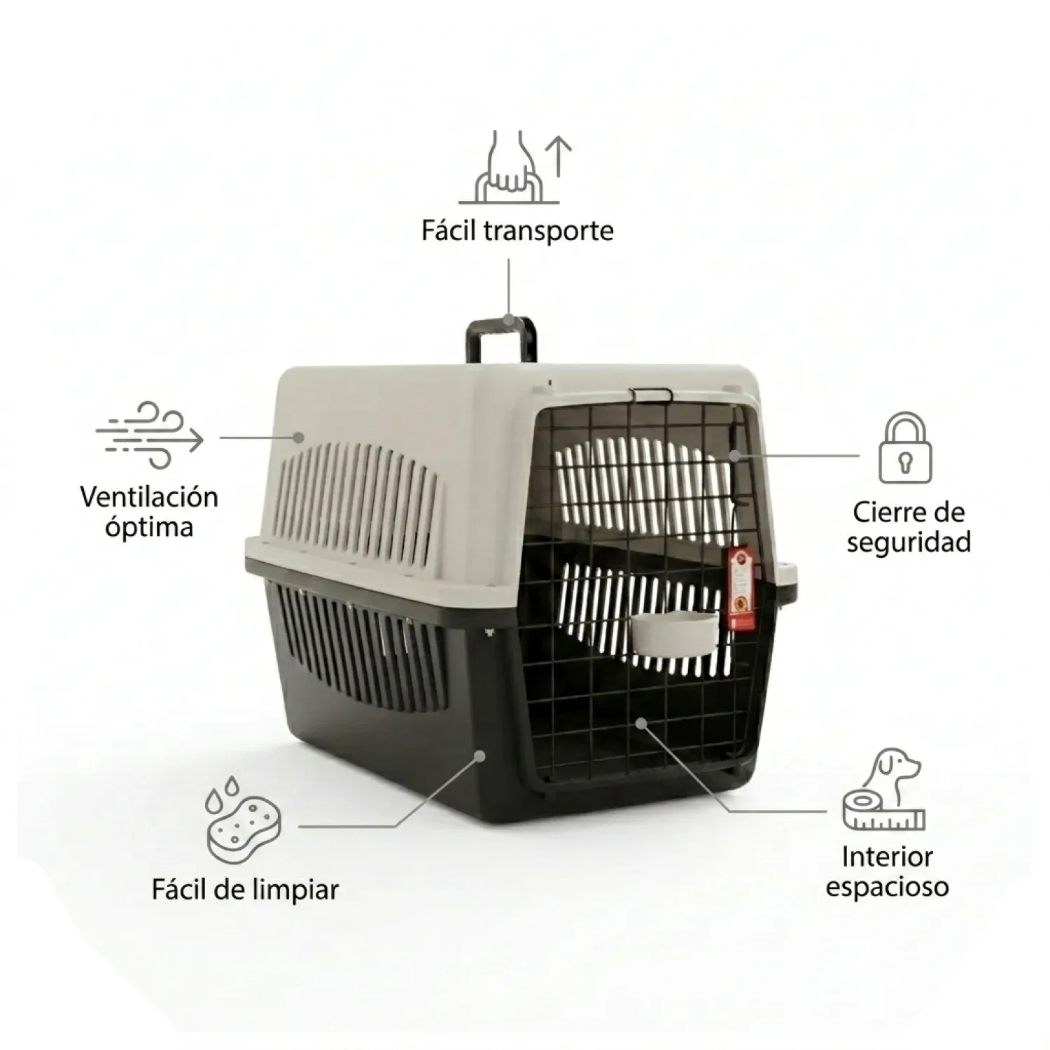 Guacal Cargador Plástico para Viajes Perros N 5 5