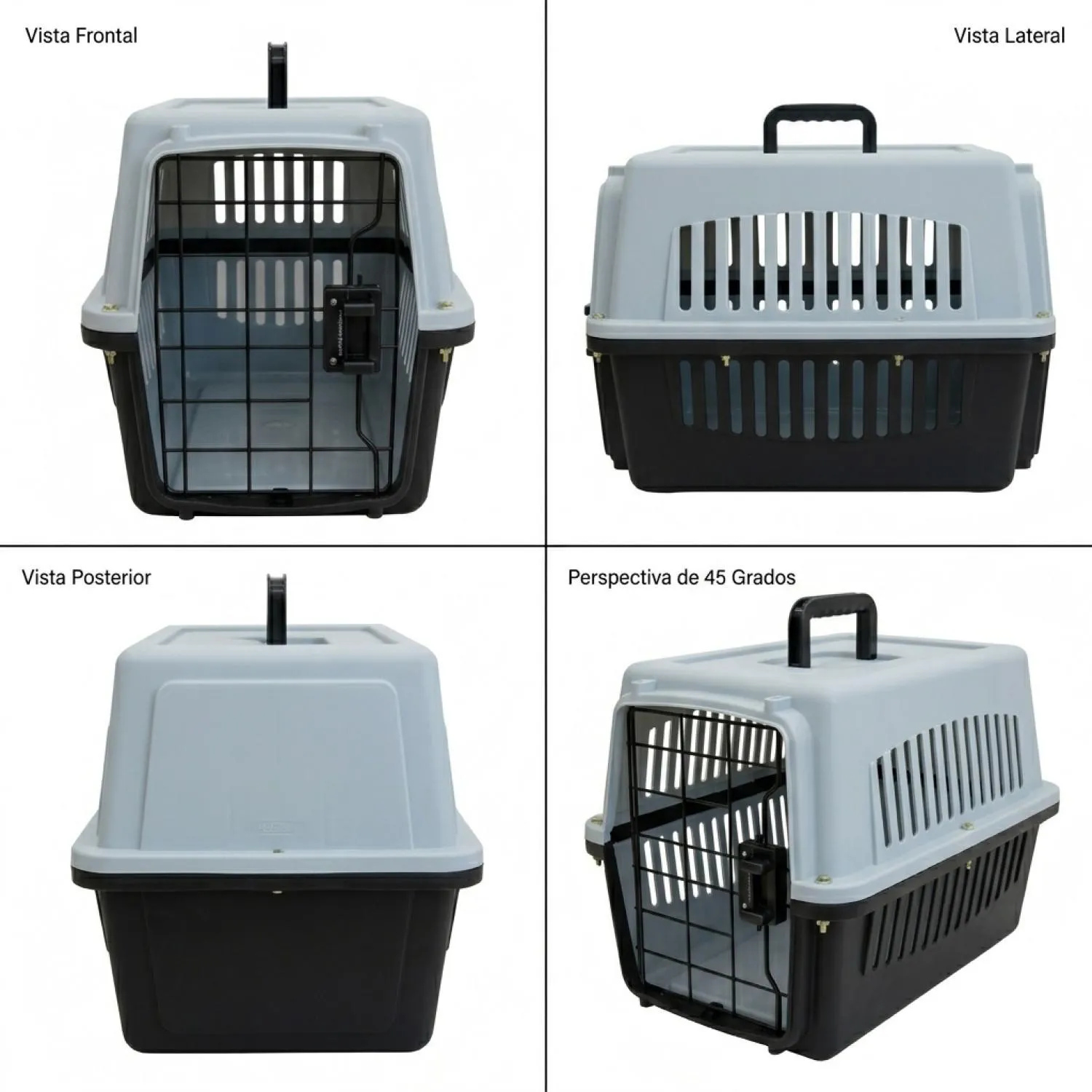 Guacal Cargador Plástico para Viajes Perros Gatos N 2 3