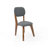 Silla de Comedor Adela 93x50x51.5 Tela Gris