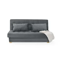 Sofá Cama Cambridge 90x185x90 Con Baúl Tela Gris