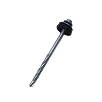 Tornillo Teja Capuchón Negro Estructura Metal Autoperforante 12x4" x 160