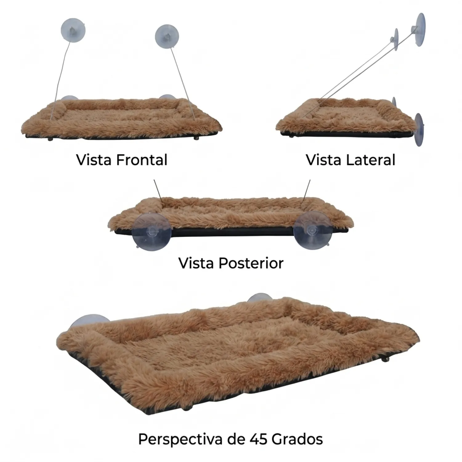 Hamaca de Ventana para Gatos Felpa 3
