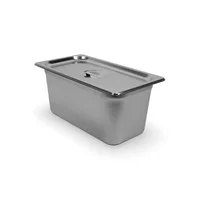 Azafate Acero Inoxidable Acero Inoxidable Gris Plata Rectangular 1/3 x 15 cm de Alto Estra