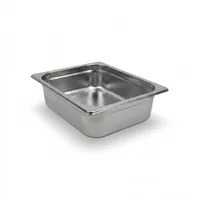 Azafate Acero Inoxidable Gris Plata Rectangular 1/2 x 6.5 cm de Alto Estra