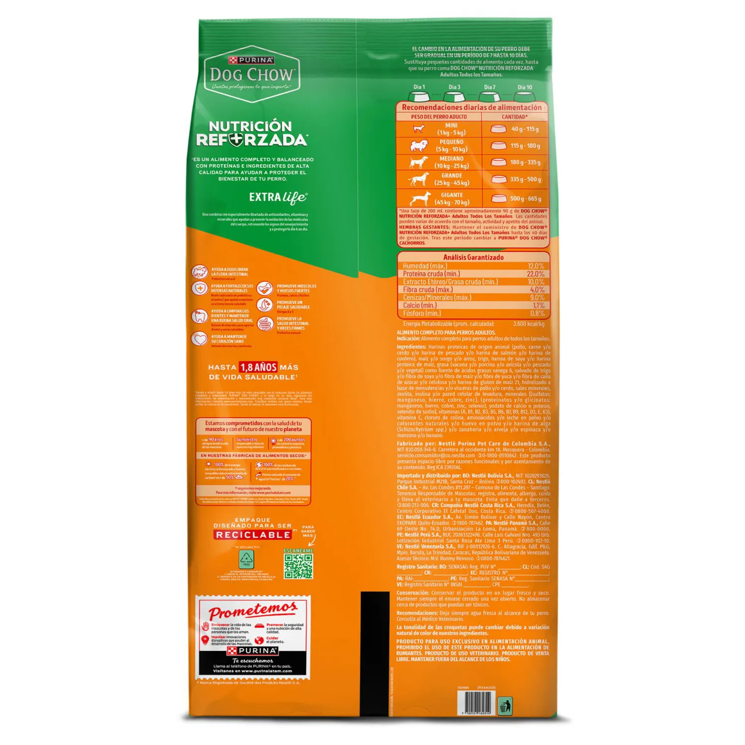 Comida para Perro Dog Chow Adulto Todos Los Tamaños X 22.7 Kg