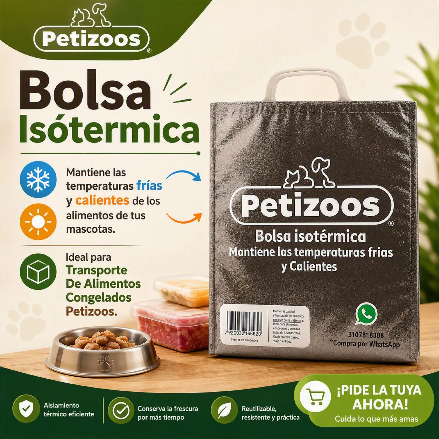 Bolsa Isotermica Para Transporte De Alimentos Congelados Petizoos 4