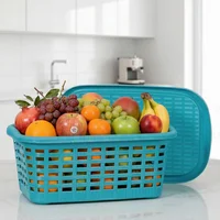 Canasta Rattan Mediana Con Tapa