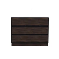 Cómoda Ori 82.5x106.4x42.3cm Café Oscuro 3 cajones