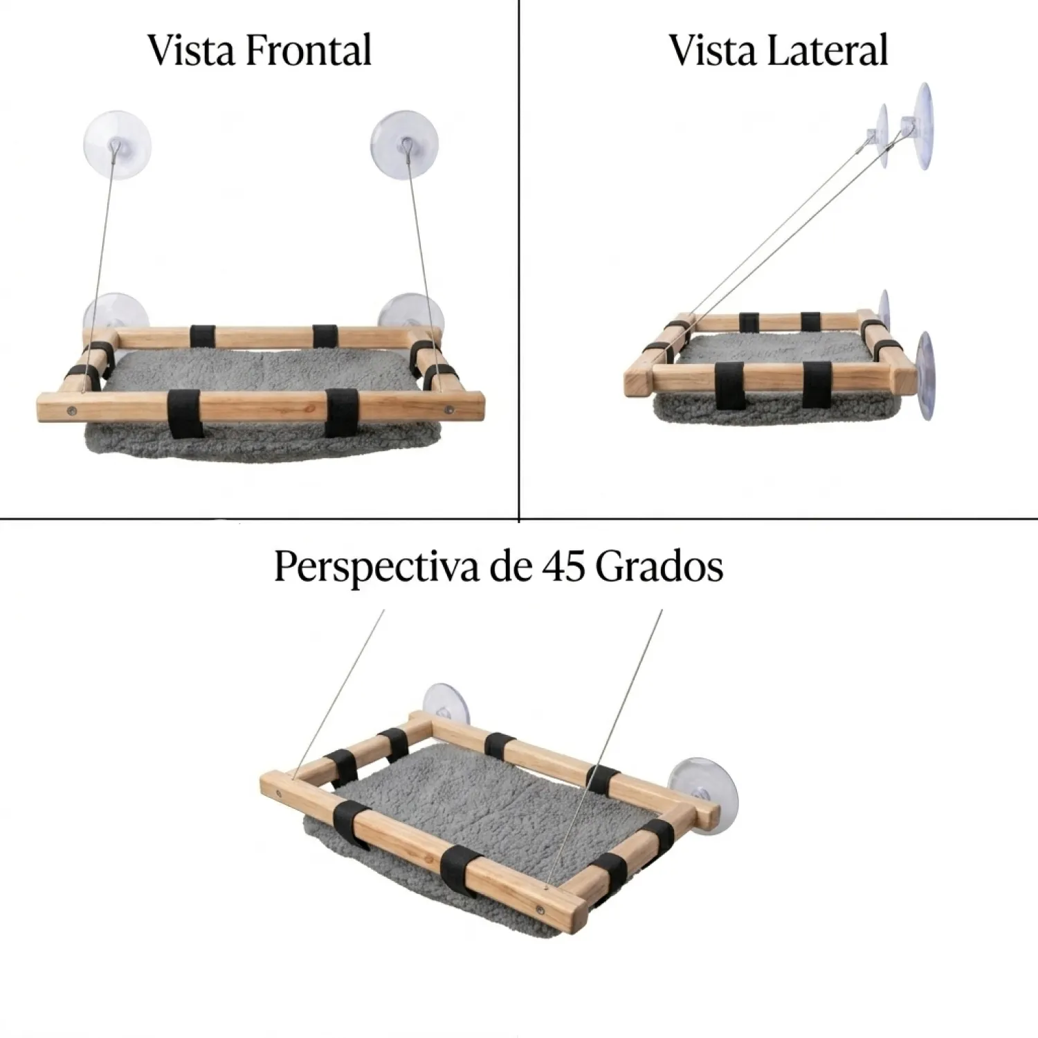 Hamaca de Ventana para Gatos En Pino 3