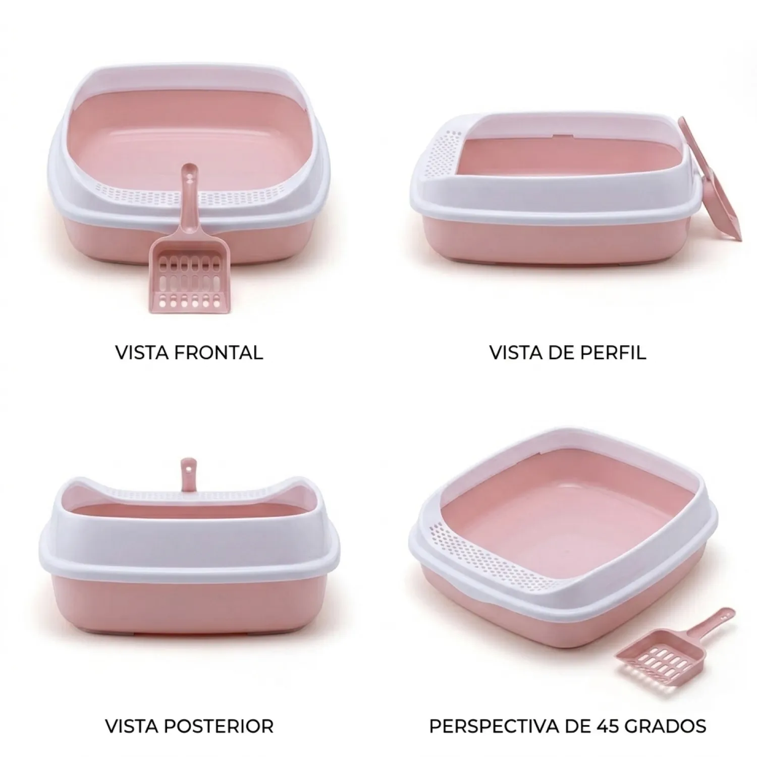 Arenera Caja Baño para Gatos Con Pala 3