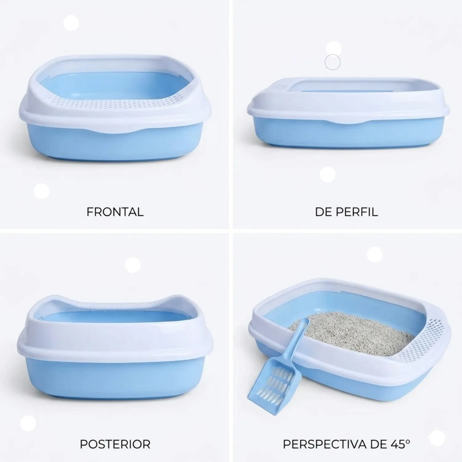 Arenera Caja Baño para Gatos Con Pala 3