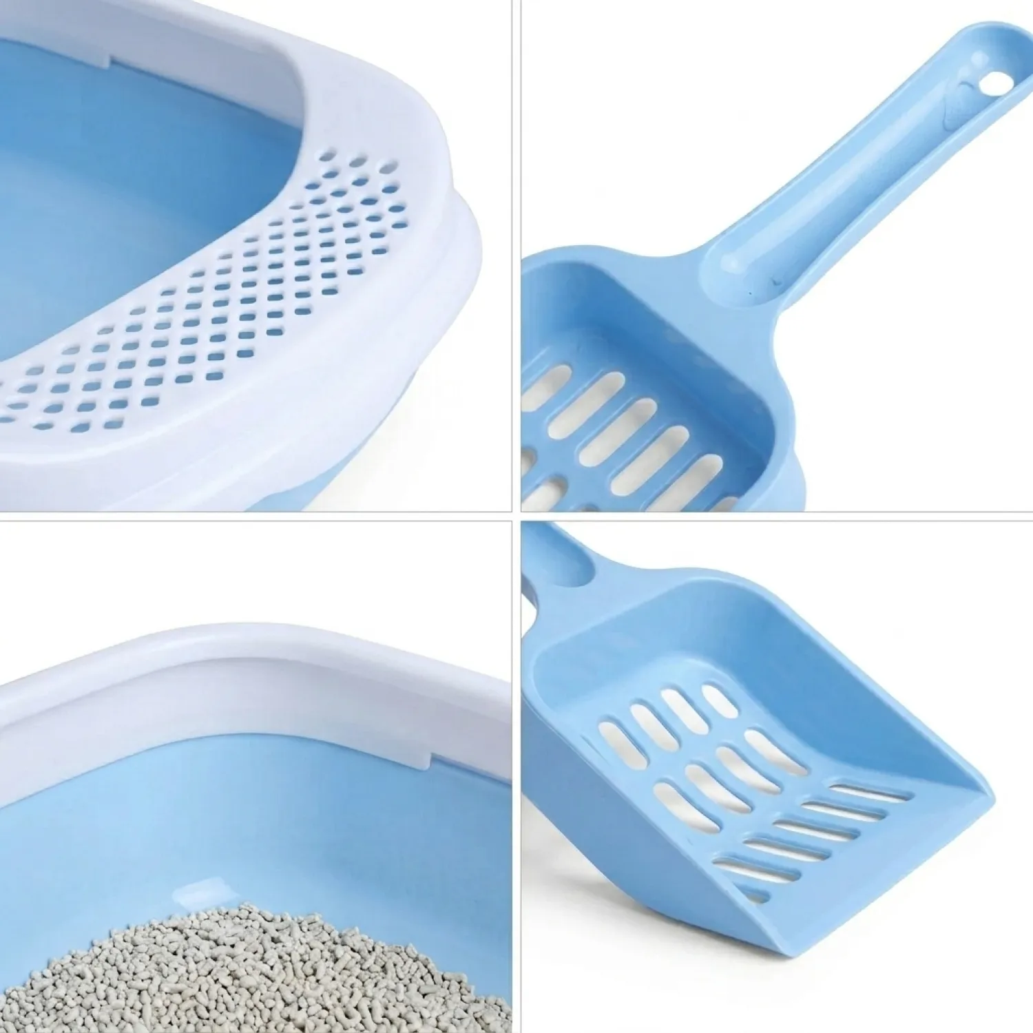 Arenera Caja Baño para Gatos Con Pala 4
