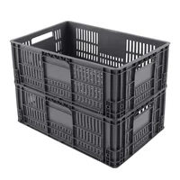Set X2 Canastilla Plástica Indus Perforada Apilable 60x40x25