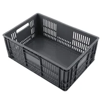 Canastilla Plástica Industrial Mixta Apilable 60x40x25