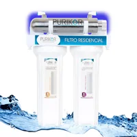 Purificador de Agua Grifo Lavaplatos 3 Etapas Luz UV Elimina Olor Sabor Purikor