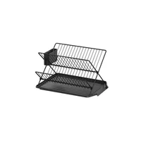 Escurridor de Platos Aqua Negro Metálico