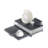 Escurridor de Platos Secovia Azul y Gris Metalizado Expandible