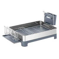 Escurridor de Platos Expandible Frescura Gris Oscuro En Acero Inoxidable