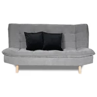 Sofá Cama Bilbao Gris Plata 3ptos + Cojines