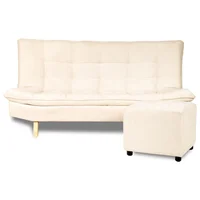 Sofá Cama Bilbao Marfil 3ptos 180x84x85 + Puff