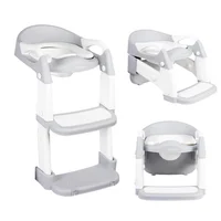 Entrenador Vasenilla Vasito Bebé Dreams Con Reductor y Escalera Gris