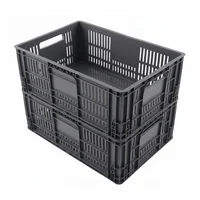 Set X2 Canastilla Plástica Industrial Mixta Apilable 60x40x25