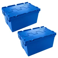 Set x 2 Caja Plástica de Seguridad con Tapa Abisagrada 60 x 40 x 32 cm Energy Plus