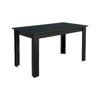 Mesa de Comedor Rectangular 6 Puestos Negro