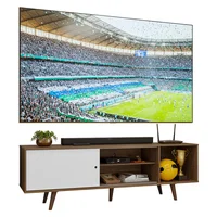 Centro de Entretenimiento Mesa para Tv Torino Hasta 80 Pulgadas Marrón/blanco (patas Marrón)