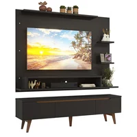 Centro de Entretenimiento para Tv Reims Mesa y Panel Hasta 60 Pulgadas Negro