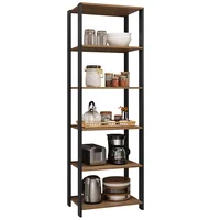 Armario Estante Organizador Multiuso Madesa Con 5 Niveles 59 cm Marrón/negro