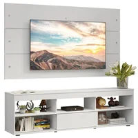 Centro de Entretenimiento para Tv Orlando Mesa y Panel Hasta 65 Pulgadas Blanco