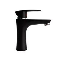 Grifería para Lavamanos Baja Negra Monocontrol Abs Hicasa