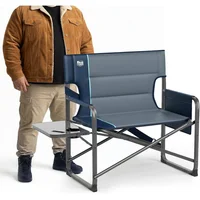 Silla De Director Plegable de Acero Verde con Mesa Lateral TIMBER RIDGE