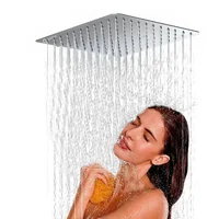 Regadera Cuadrada Inoxidable Cromada de Lujo 25x25