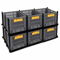 Canastillas Estantería Industrial con Tapa 60x40x41cm Energy Plus Set X 6 Unidades