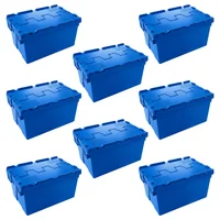 Caja Plástica de Seguridad con Tapa Abisagrada 60x40x32cm Energy Plus Energy Plus Set X 8 Unidades