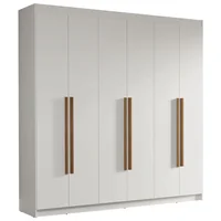 Closet Venus 6 Puertas 4 Cajones 2 Barrales Blanco (tiradores Marrón)