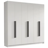 Closet Venus 6 Puertas 4 Cajones 2 Barrales Blanco (tiradores Negros)