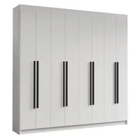Closet Venus 8 Puertas 4 Cajones 2 Barrales Blanco (tiradores Negros)