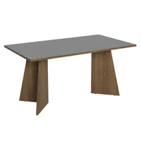 Mesa de Comedor Rectangular 6 Puestos Marrón/gris