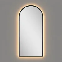 Espejo Arco 50x100 Mdf Luz Led Cálida Negro