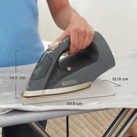 Planchas a Vapor Gris dorado 3 ajustes TRUETEMP, Cable Retráctil, Suela EvenSteam, Antigoteo, Apagado Automático Ir2023-1gdla Black+Decker